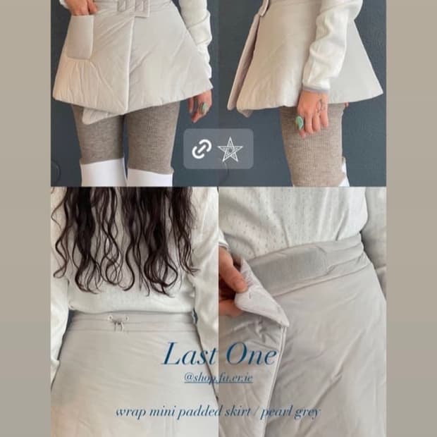 wrap padded mini skirt 샵페어리 패딩 미니스커트