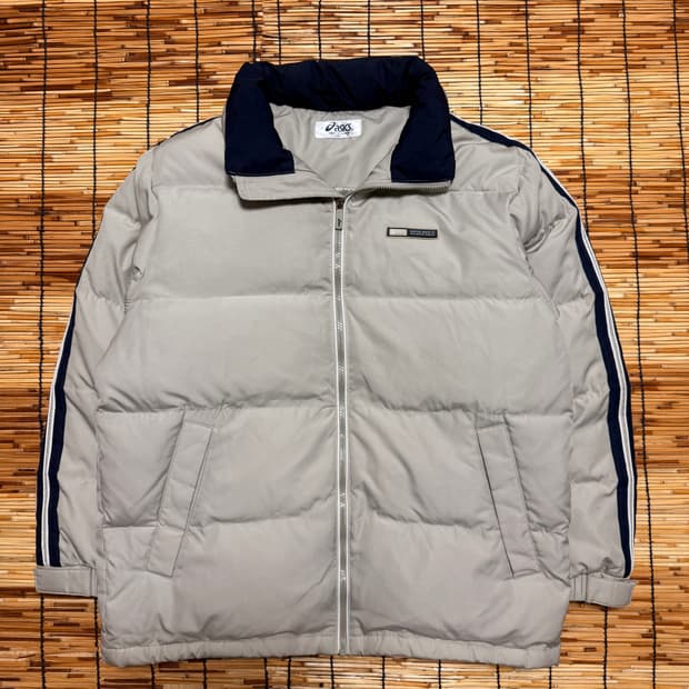 아식스 라이트 그레이 스포티 패딩 L