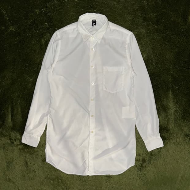 [XS] 꼼데가르송 블랙 22ss 폴리 롱 셔츠 화이트