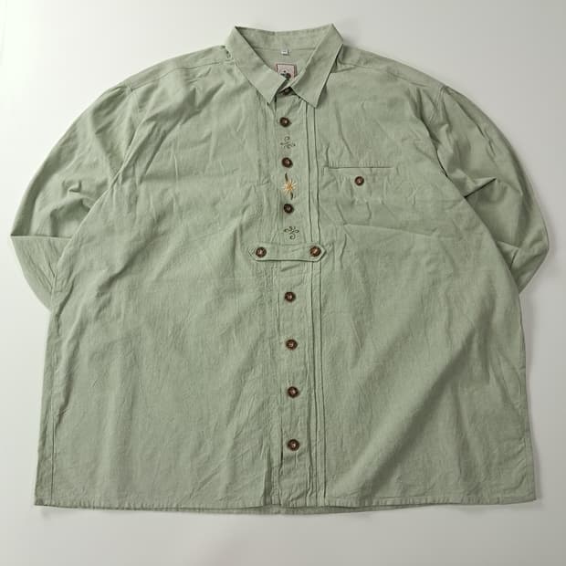 CA672 2XL 알펜랜드 빅사이즈 90s 독일판 바바리안 셔츠 남방