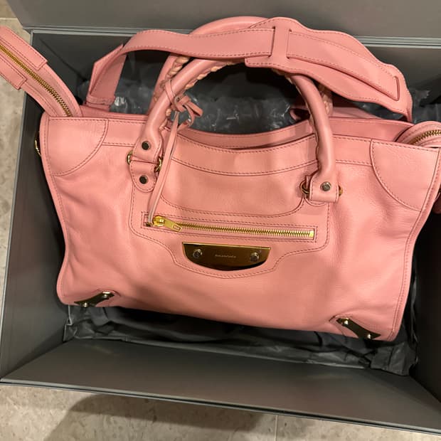 발렌시아가 모터크로스 메탈 플레이트 시티 백