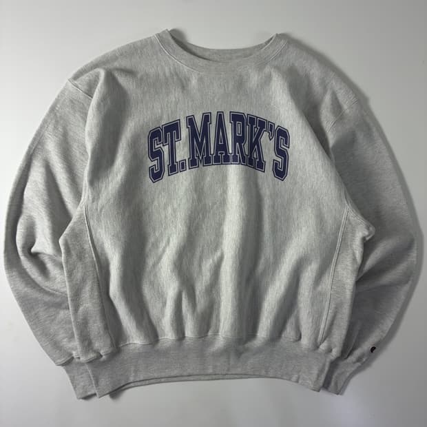 Champion 챔피온90‘s  리버스위브 st.marks 맨투맨