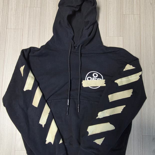 오프화이트 테이핑후드(L)