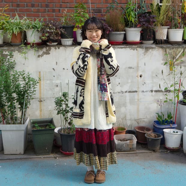 겨울 마을의 따뜻한 오후 SET