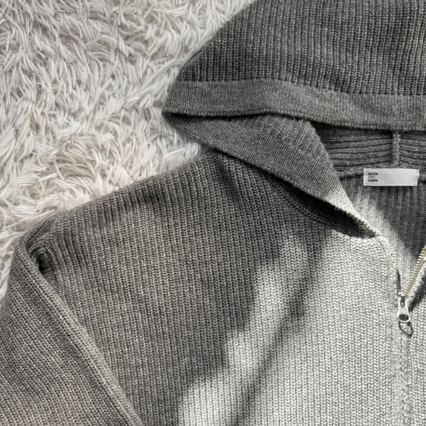 NOONDAWN 일본빈티지 보세 니트 후드집업 xxl 110 보세후드집업