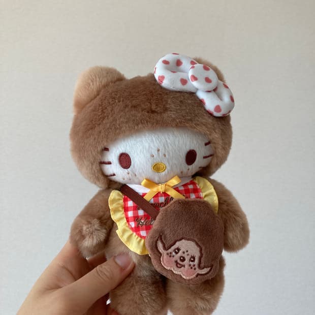 일본 헬로키티 몬치치 콜라보 인형