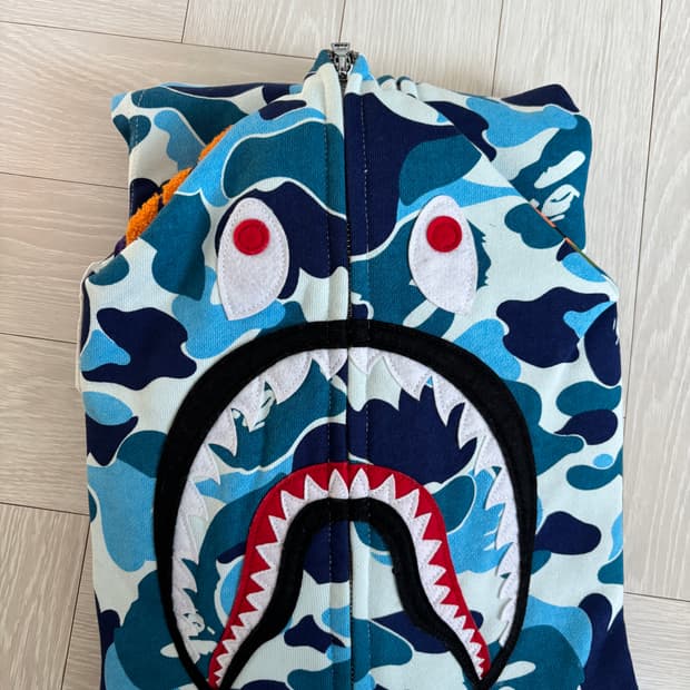 베이프 ABC 카모 샤크 후드집업 청계