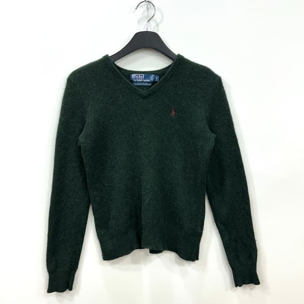 폴로 랄프로렌 브이넥 램스울 니트 그린 S