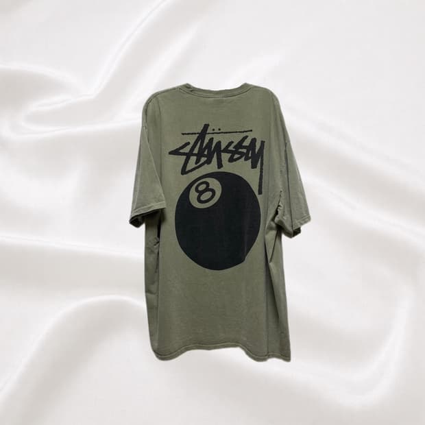 스투시 8볼 반팔 (카키)