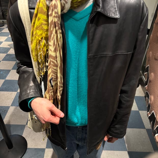 vtg lambskin single jacket