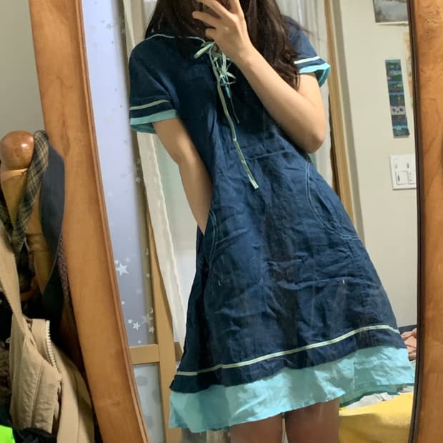 오일릴리 미디 원피스 티티카카 빈티지 하구미 블라우스 세라복