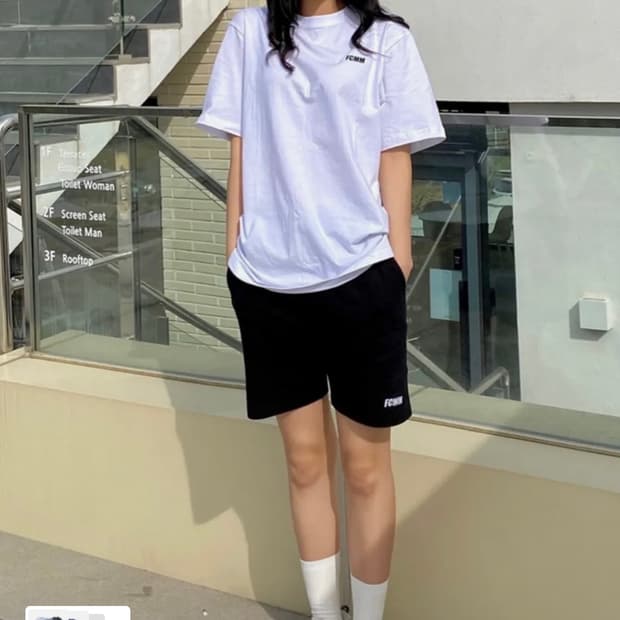 fcmm 반팔 티셔츠 화이트 M