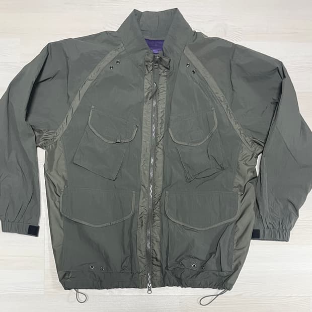 M) 비슬로우 퍼플 윈드브레이커 올리브 판매.