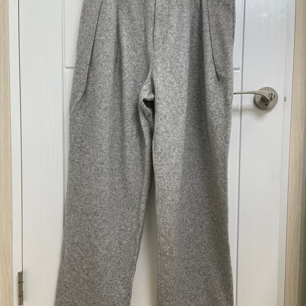 [거의 새것] 우영미 와이드 스웨트팬츠 그레이 50사이즈