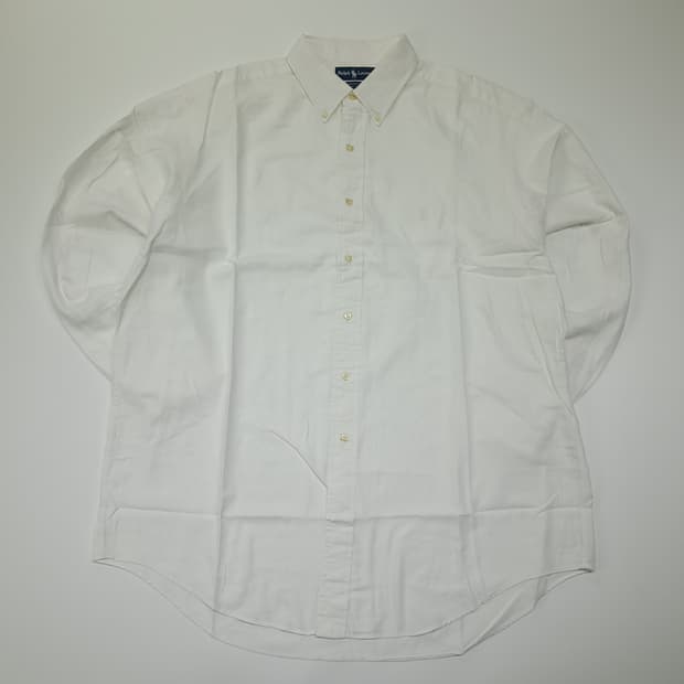 CL525 2XL 폴로 90s 홍콩판 코튼 버튼다운 화이트 셔츠 남방