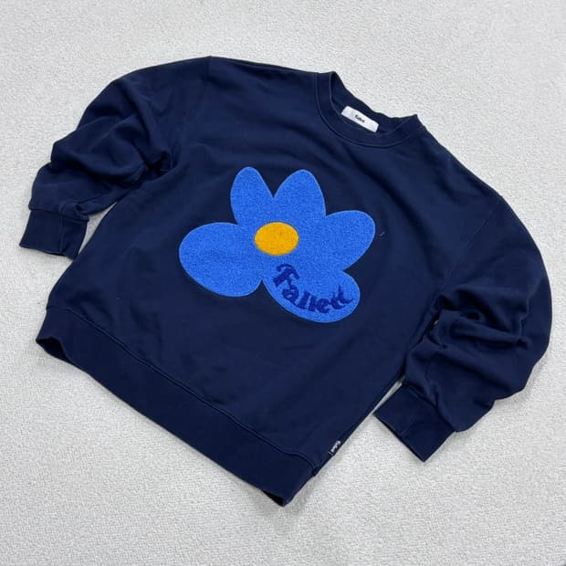 90 팔렛 부클 플라워 맨투맨 티셔츠 0323E