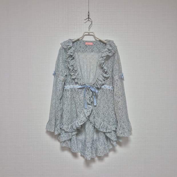 리즈리사 Chambre a couche 히메갸루 블루 레이스 후릴가디건 