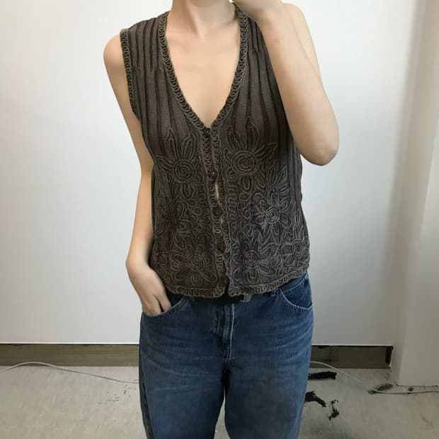 빈티지 니트 베스트