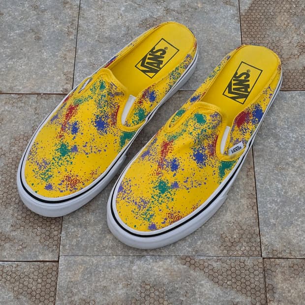 (255)반스 클래식 슬립온 뮬 오버 스프레이