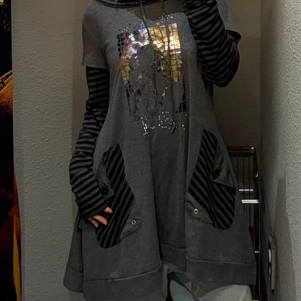 빈티지 디테일 레이어드 원피스