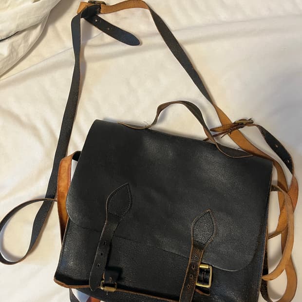 Paul harnden crackle leather bag