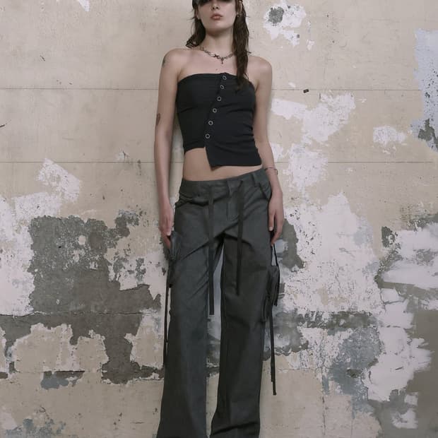 보헤미안서울 POUCH POCKET CARGO WIDE PANTS