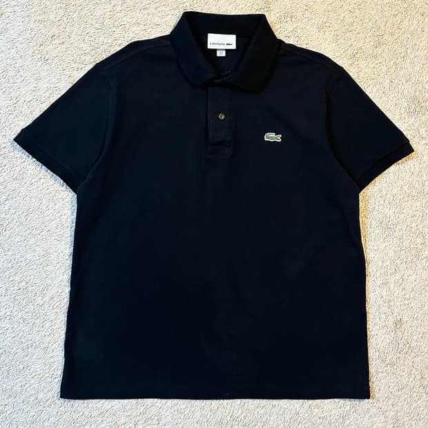 라코스테 LACOSTE 동일드방레 신형 베이직 반팔 카라티 블랙