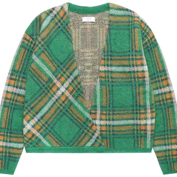 ERL jacquard plain knit green 