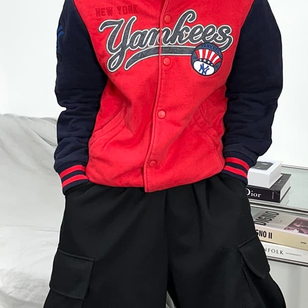 MLB 뉴욕 양키스 코튼 스타디움 후드 자켓 XL