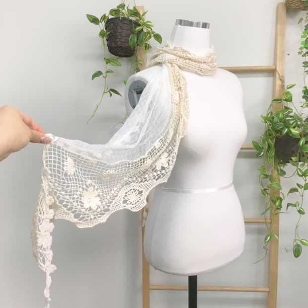 JPN/ 모리걸스카프 모리룩스카프 레이스스카프 크로셰스카프 오리엔탈