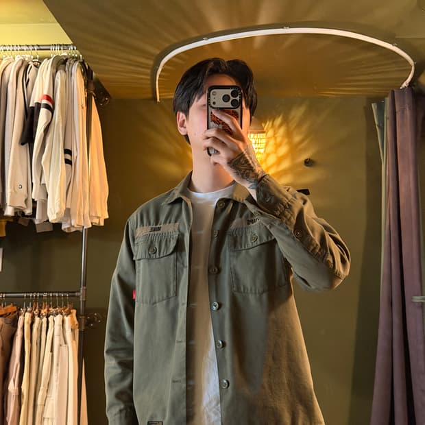 WTAPS 더블탭스 워크셔츠 올리브 