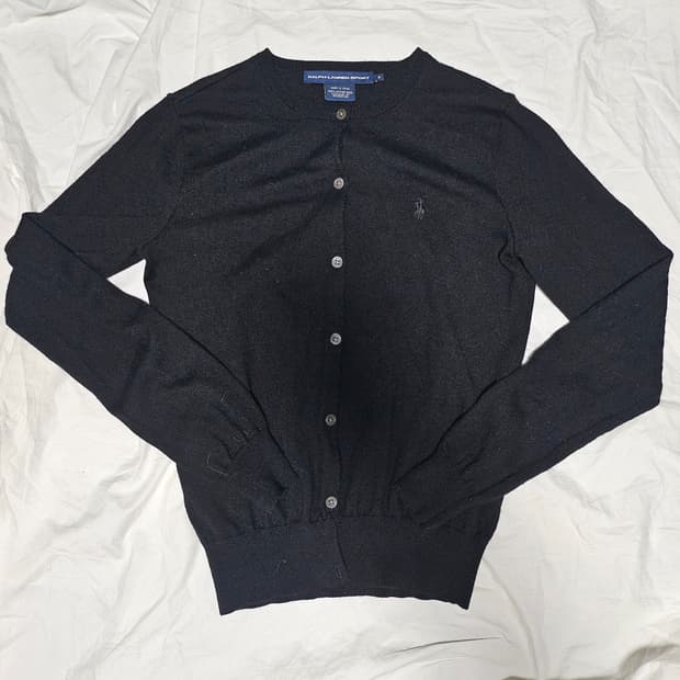 폴로랄프로렌 핀터깔 딱붙핏 라운드넥 가디건 M