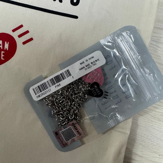 파우치증정+휴먼 메이드 하트 네클리스 핑크 하트 목걸이 핑크 