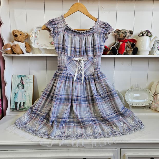 트랄라라(Tralala)  체크 코르셋 원피스