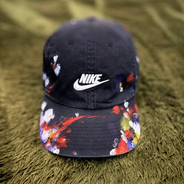 [L-XL] 나이키 클럽 스우시 페인팅 커스텀 캡