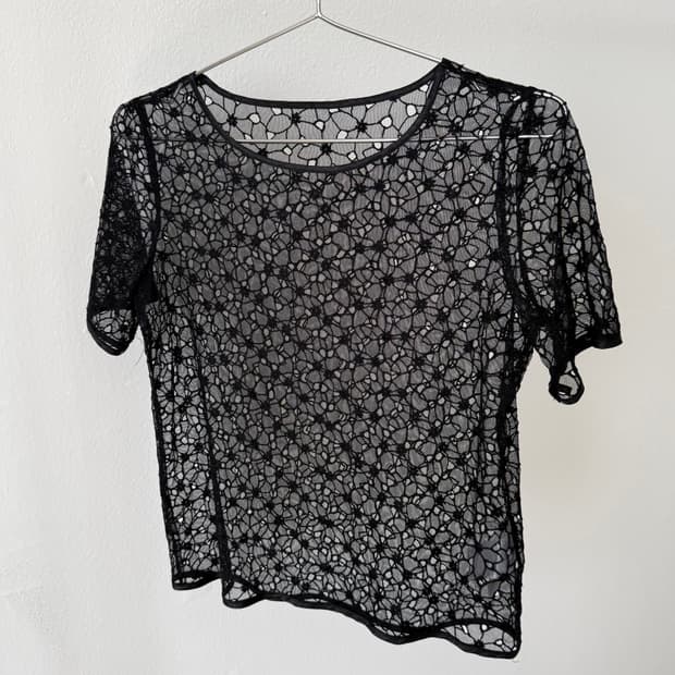 빈티지 펀칭 블라우스