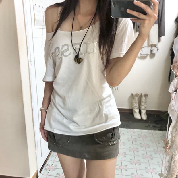 게스 리폼 반팔 티셔츠