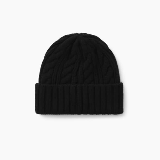 카키스 케이블 비니 블랙