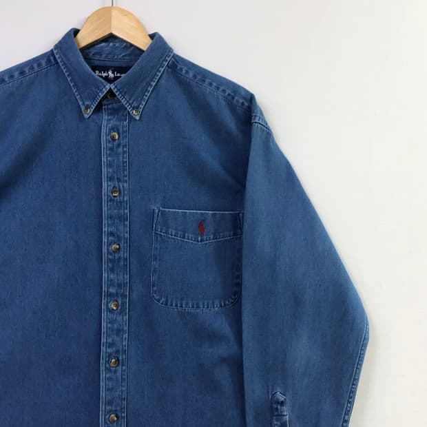 XL 폴로 데님 셔츠