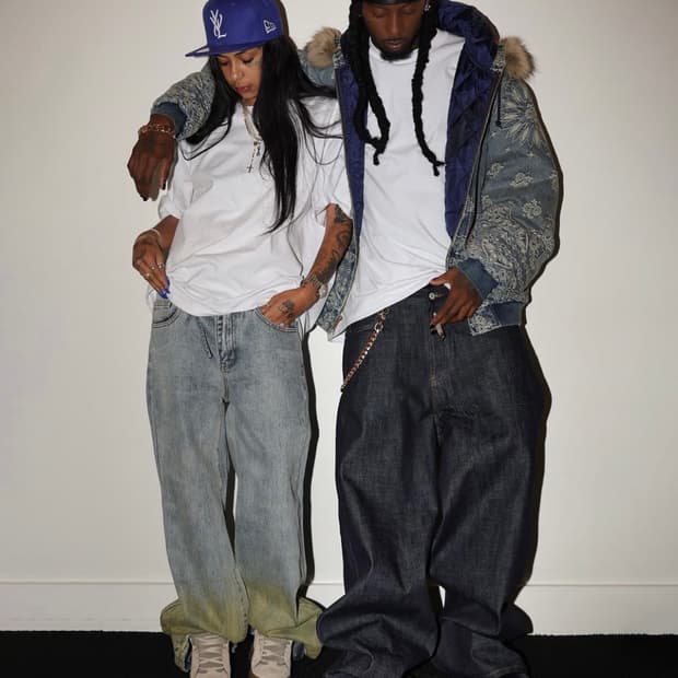 (카티 착용) RAW DENIM JAPANESE LOOSE FIT BLU