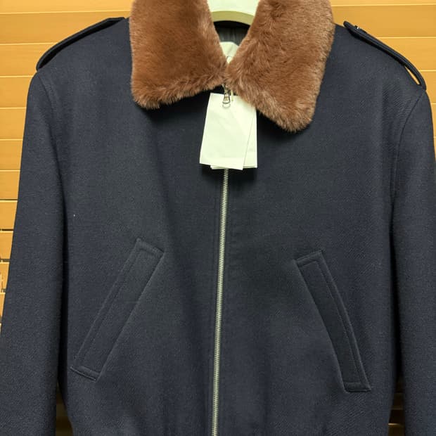 [새상품] 24FW 렉토 에폴렛 디테일 버진울 자켓 점퍼 다크 네이비