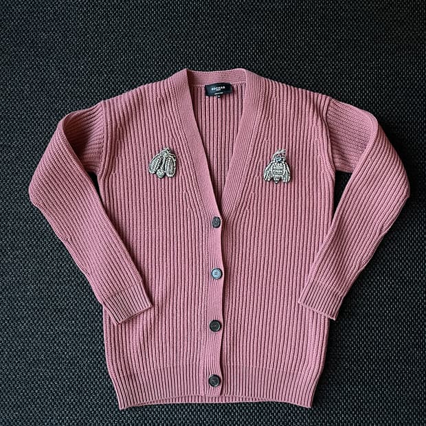 로샤스 핑크 울가디건