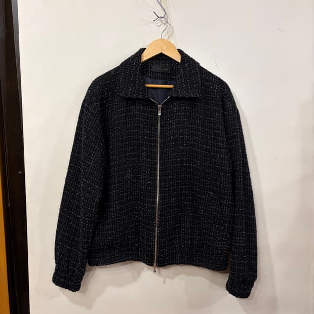 크러쉬어게인 트위드 블루종 L