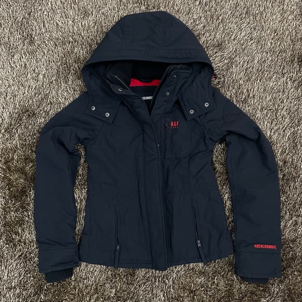 아베크롬비 블랙 슬림핏 숄카라 후드 점퍼 XS