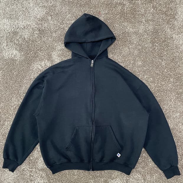 90s russell athletic hoodie zip up