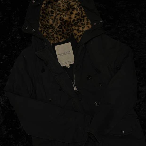 Denim&Supply leopard fur jacket
