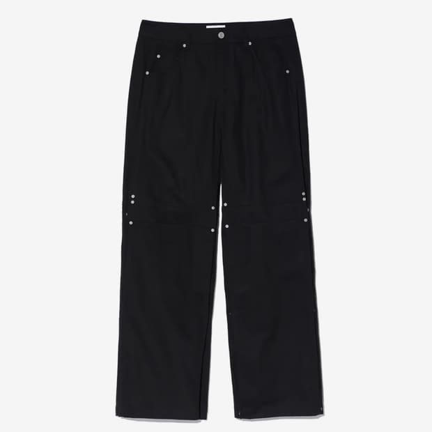 이에이 하이브리드 코튼 오버 팬츠 (블랙) [L]