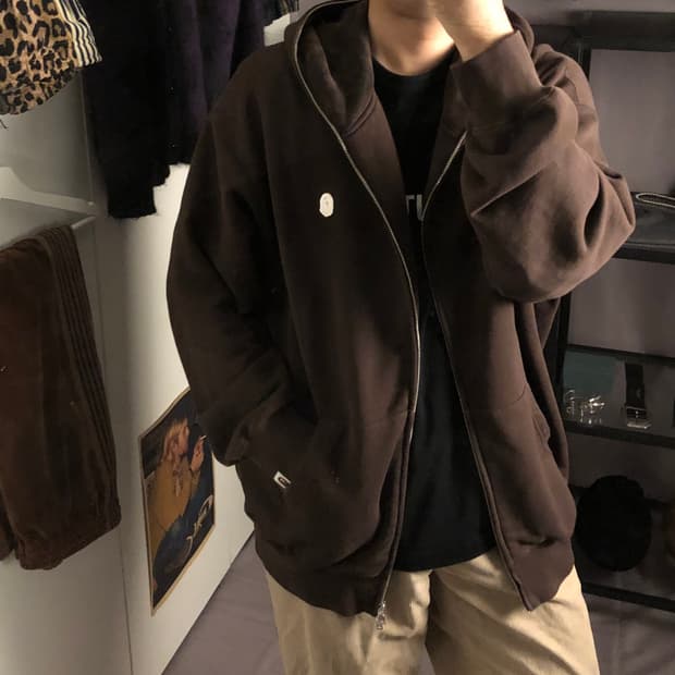 베이프 원 포인트 후드집업