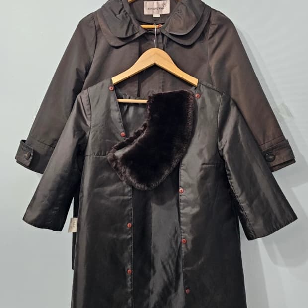 손정완 2개 퍼 카라 코트 ~55반