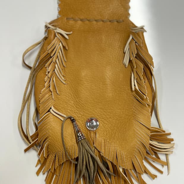 goros 고로스 브라운 디어스킨 메디슨 웨이스트백